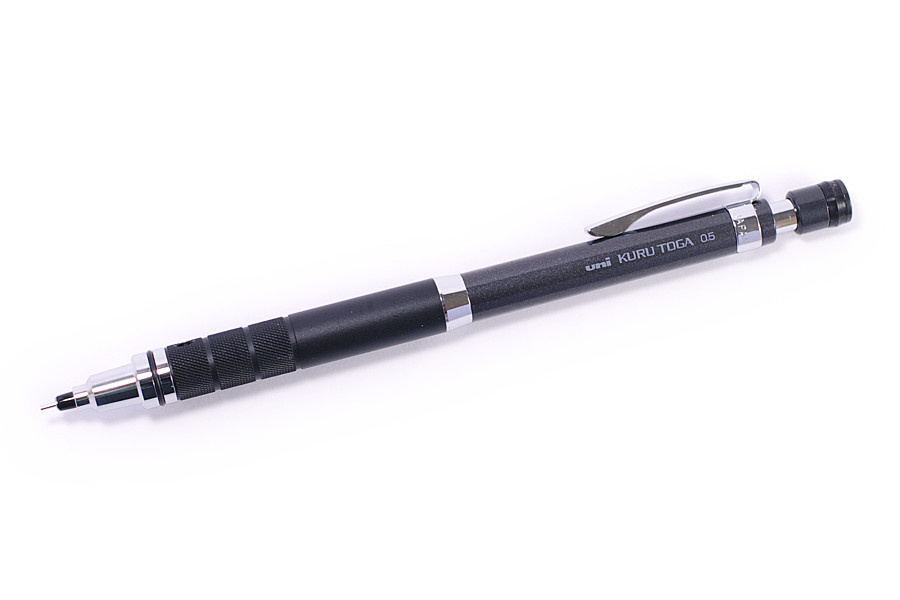 Kuru Toga Roulette Model Gun metal Mechanical Pencil Lead 0.5 HB and Eraser 