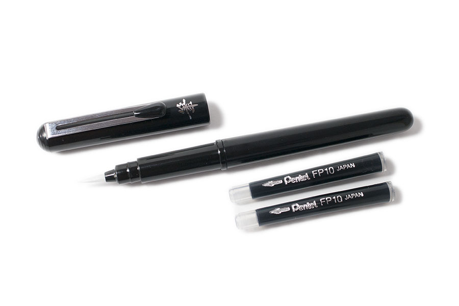 Pentel Calligraphy Pocket Brush Pen Xgfkp-a With Refill Portable